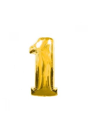 1 Rakam Folyo Balon Altın 100 cm