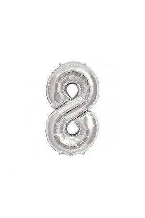 8 Rakam Folyo Balon Gümüş 40 cm