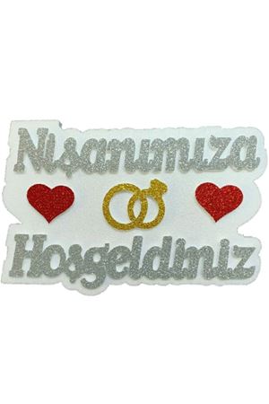Nişanımıza Hoş Geldiniz Strafor Gümüş