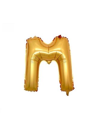 M Harf Altın Folyo Balon 40 cm