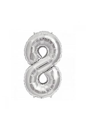 8 Rakam Folyo Balon Gümüş 100 cm