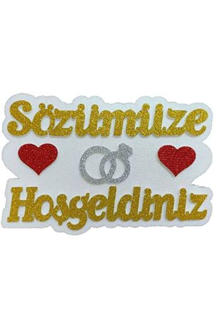 Sözümüze Hoş Geldiniz Strafor Gold