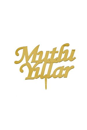 Mutlu Yıllar Pleksi  Gold