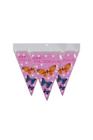 İyi ki Doğdun Kelebekli Flama