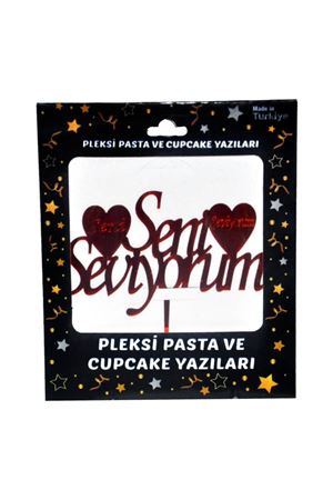 Seni Seviyorum Pleksi Kırmızı