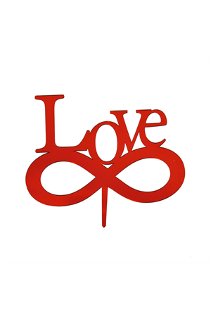 Love Pleksi  Süsü Kırmızı