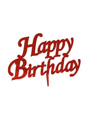 Happy Birthday Pleksi Kırmızı