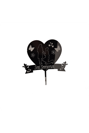 Seni Seviyorum Kalpli Pleksi Gümüş