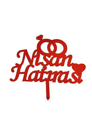 Nişan Hatırası Pleksi  Kırmızı