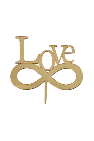 Pleksi Love Pasta Üstü Süsü Gold