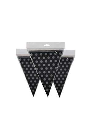 PartiPan Flama Siyah Gümüş Puantiyeli 10'lu