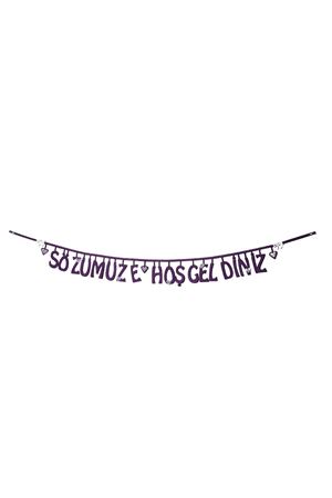 Sözümüze Hoşgeldiniz Keçe Mor