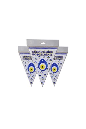 Sünnetime Hoşgeldiniz Nazar Boncuklu Flama 10 Adet