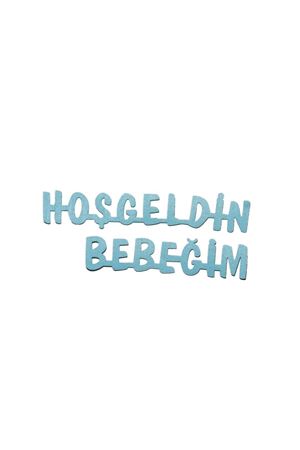 Hoşgeldin Bebeğim Keçe Süs Mavi