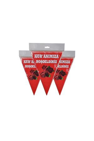 Kuranımıza Hoşgeldiniz Kırmızı 10 Adet