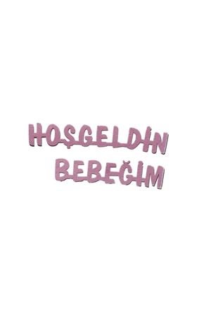 Hoşgeldin Bebeğim Keçe Süs Pembe