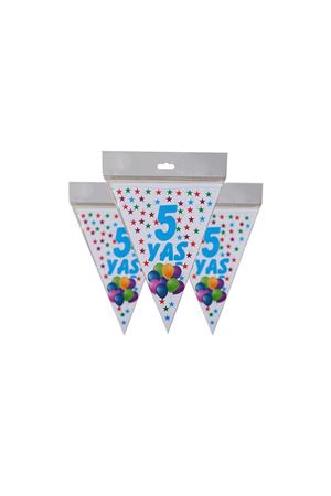 5 Yaş Yazılı Flama Mavi 10 Adet