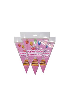 PartiPan Doğum Günün Kutlu Olsun Flama Pembe 10'lu