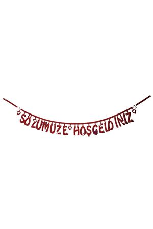Sözümüze Hoşgeldiniz Keçe Kırmızı