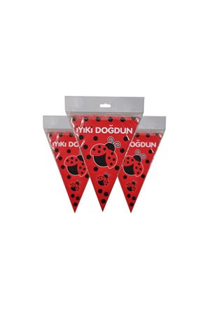 PartiPan Flama İyi ki Doğdun Kırmızı Uğur Böcekli 10'lu
