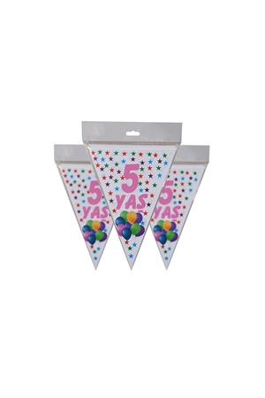 PartiPan 5 Yaş Yazılı Flama Pembe 10'lu