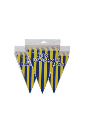 İyi ki Doğdun Flama Sarı Lacivert 10 Adet