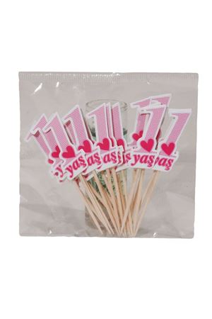 PartiPan 1 Yaş Temalı Pembe Kürdan 20'li