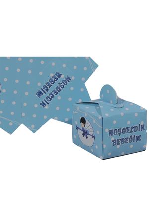 PartiPan Lokumluk Hoşgeldin Bebeğim Puantiyeli Mavi 50'li