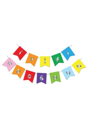 Renkli İyi Ki Doğdun Banner Gümüş