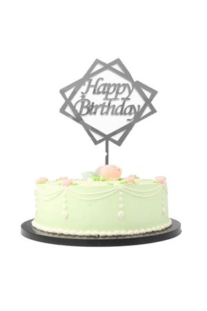 Happy Birthday Çerçeveli Pleksi Gümüş