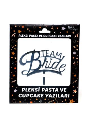 Team Bride Pleksi Pasta Süsü Gümüş