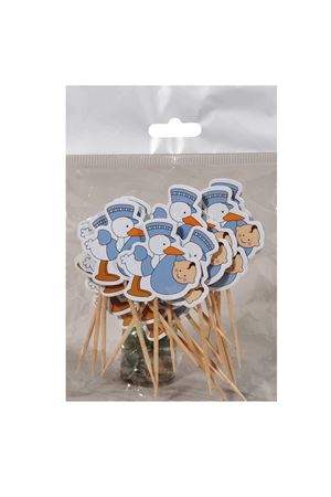 PartiPan Leylek Figürlü Kürdan Mavi 20'li