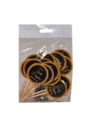 PartiPan İyiki Doğdun Kürdan Siyah-Gold  20'li