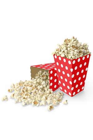 Puantiyeli Kırmızı Mısır Kutusu 8 Adet