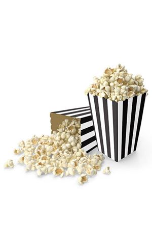 Çizgili Mısır Kutusu Siyah 8 Adet