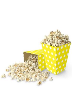 Puantiyeli Sarı Mısır Kutusu 8 Adet