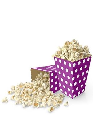 Puantiyeli Mor Mısır Kutusu 8 Adet