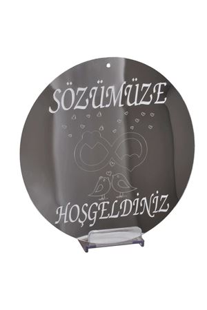 Sözümüze Hoşgeldiniz Pleksi Kapı Duvar Süsü