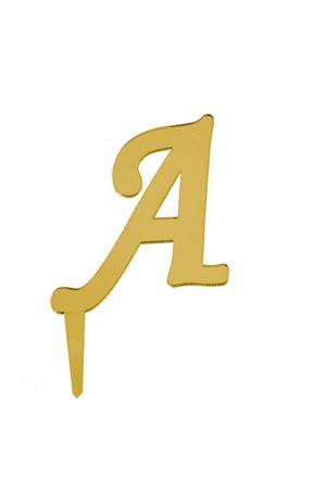 A Harf Aynalı Pleksi Gold 8cm