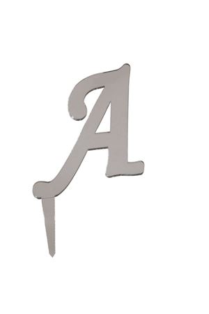 A Harf Aynalı Pleksi Gümüş 8 cm
