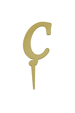 Ç Harf Aynalı Pleksi Gold 8 cm