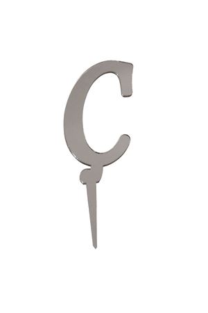 Ç Harf Aynalı Pleksi Gümüş 8 cm