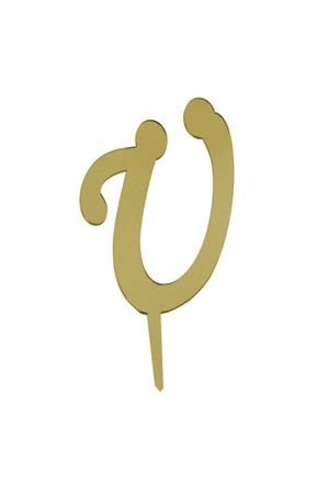 Ü Harf Aynalı Pleksi Gold 8 cm