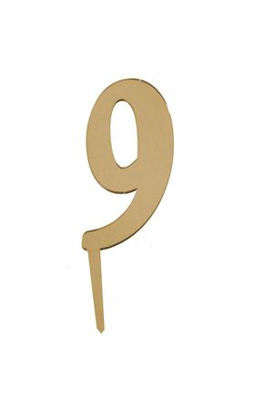9 Rakamı Aynalı Pleksi Gold 8 cm