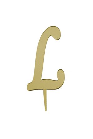 L Harf Aynalı Pleksi Gold 8 cm