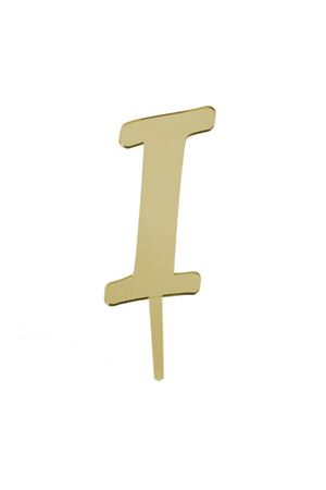 I Harf Aynalı Pleksi Gold 8 cm