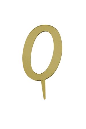 ''0'' Rakamı Aynalı Pleksi Gold 8 cm