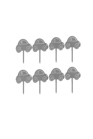 Araba Figürlü Pleksi Kürdan Gümüş 8 Adet