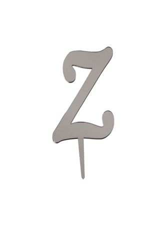 Z Harf Aynalı Pleksi Gümüş 8 cm