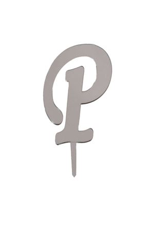 P Harf Aynalı Pleksi Gümüş 8 cm
